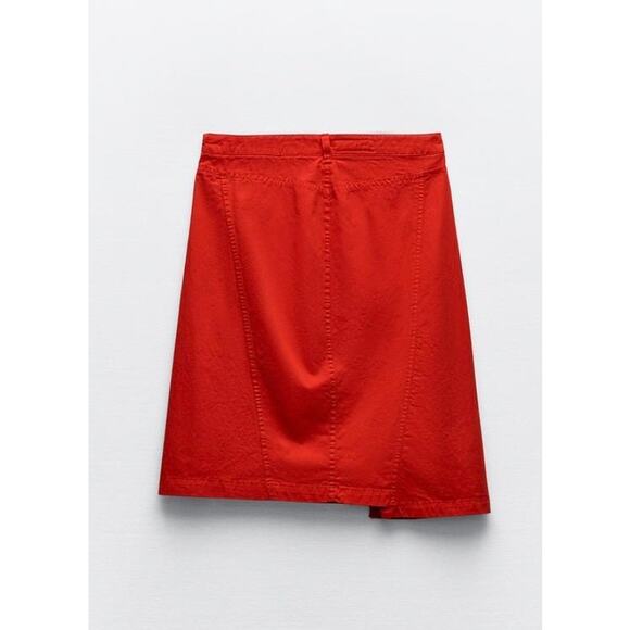 NWT ASYMMETRIC RED SKIRT - Picture 4 of 8